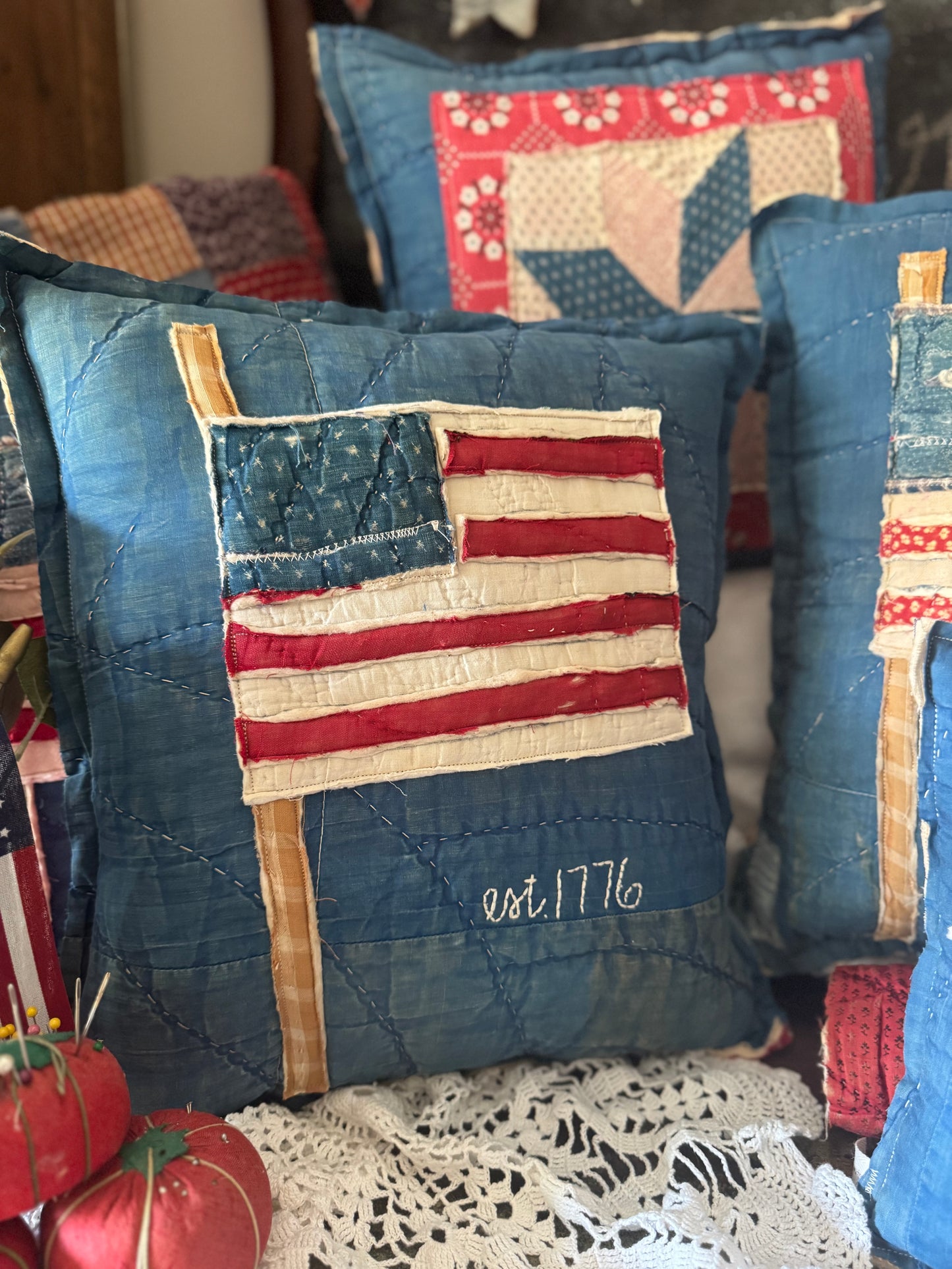 Scrappy Old Glory Pillow 9