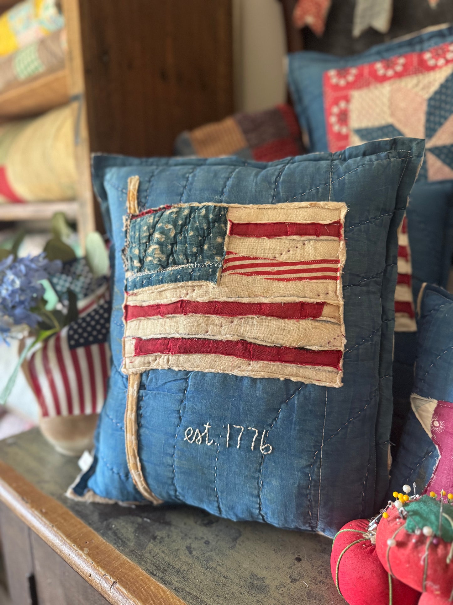 Scrappy Old Glory Pillow 8