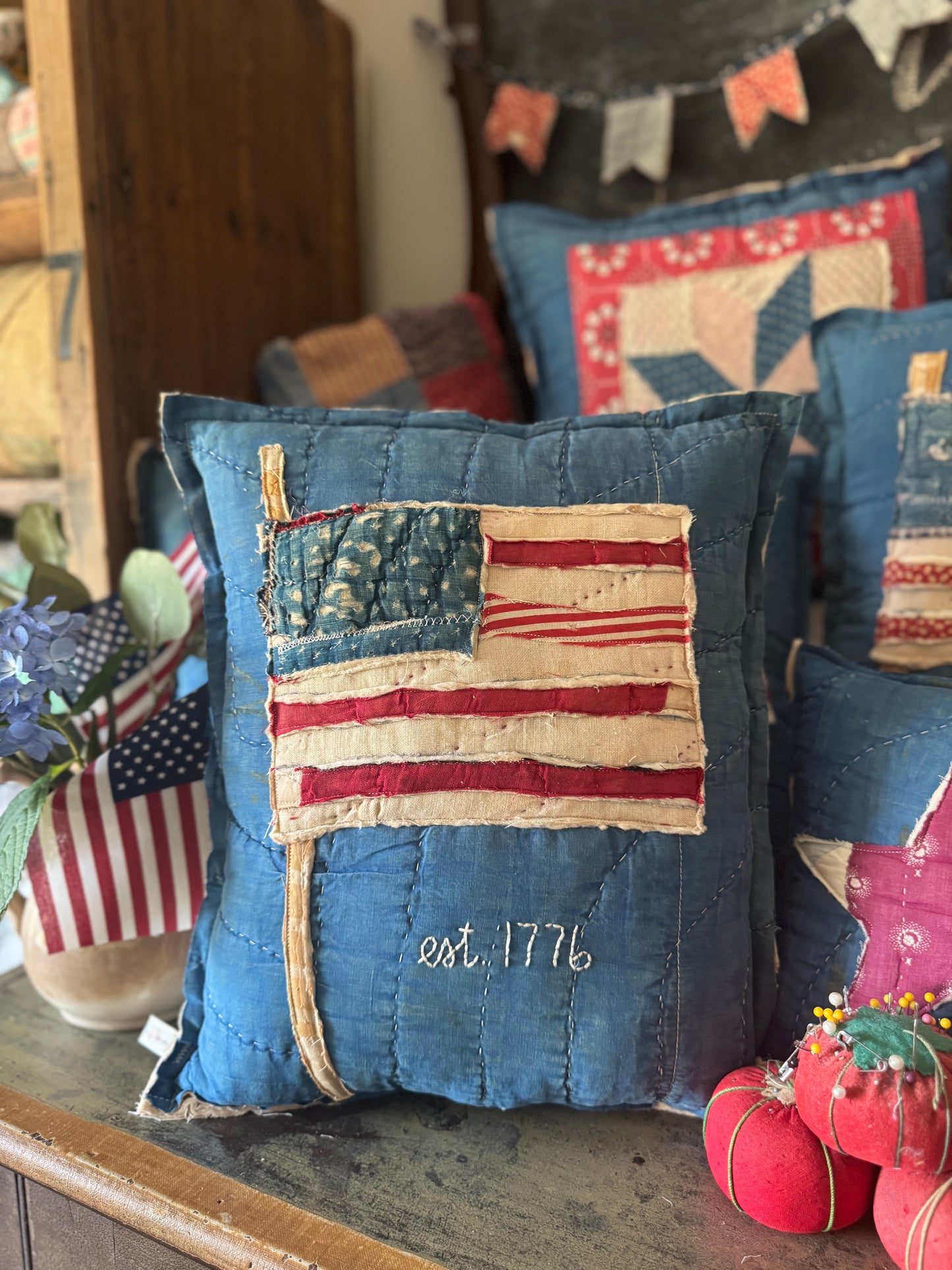 Scrappy Old Glory Pillow 8