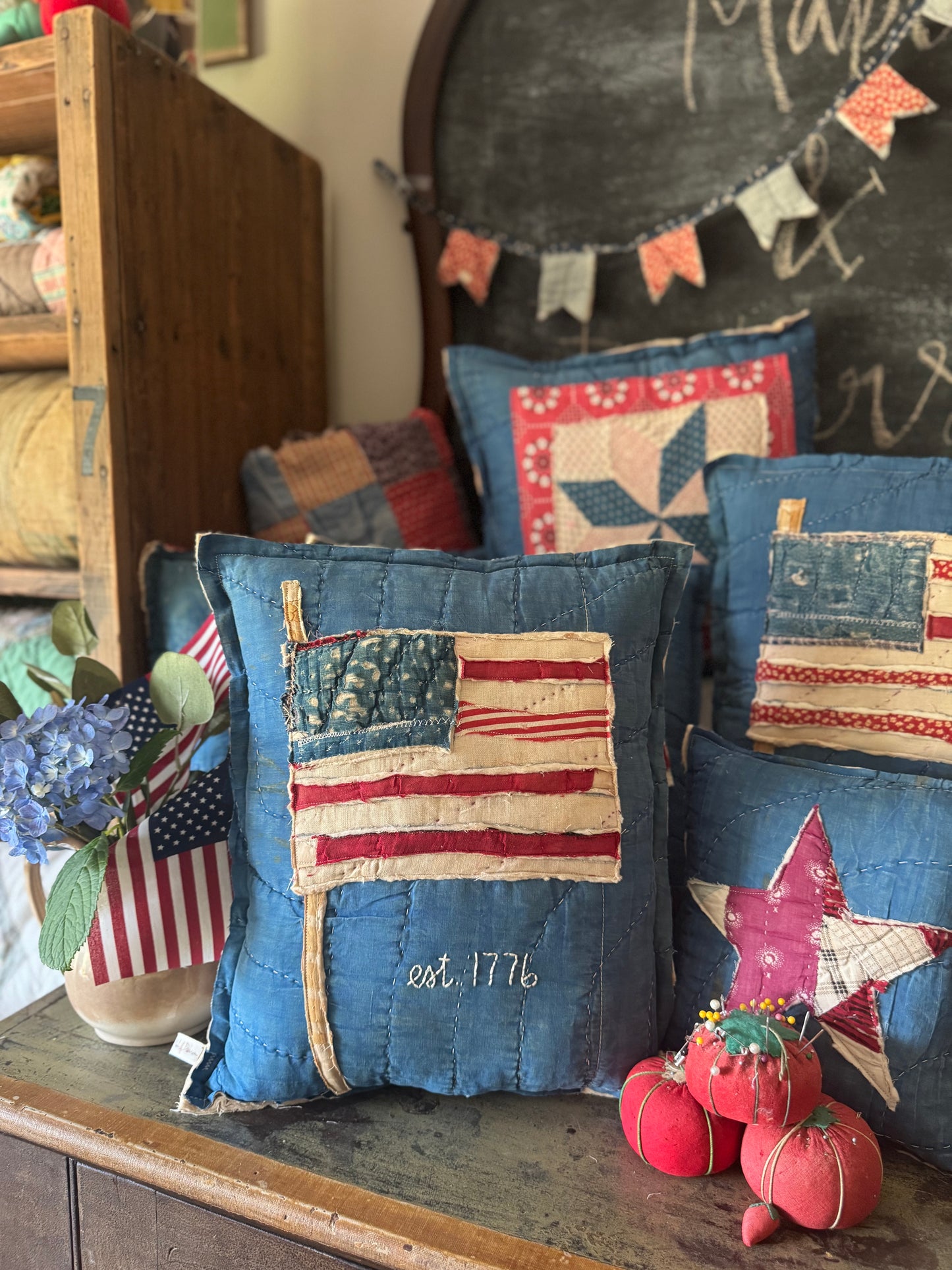 Scrappy Old Glory Pillow 8