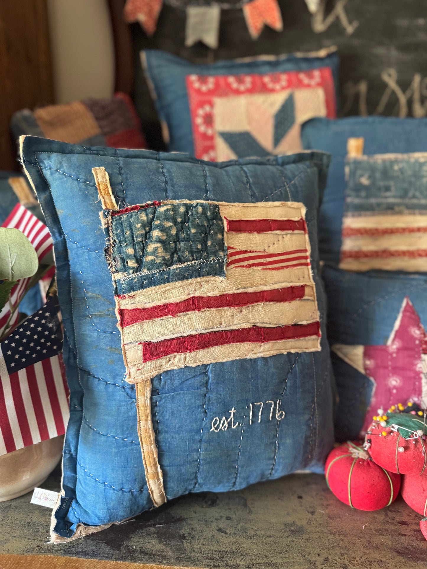 Scrappy Old Glory Pillow 8