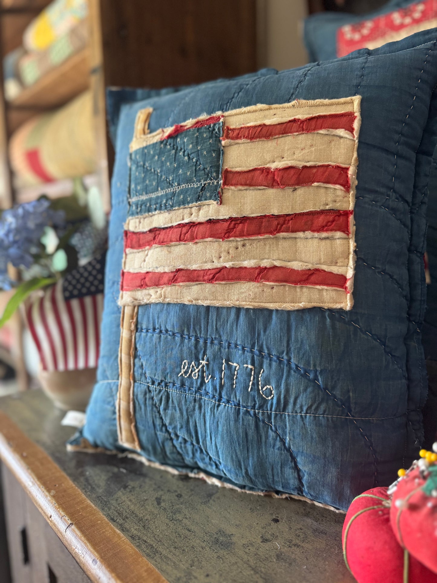 Scrappy Old Glory Pillow 7