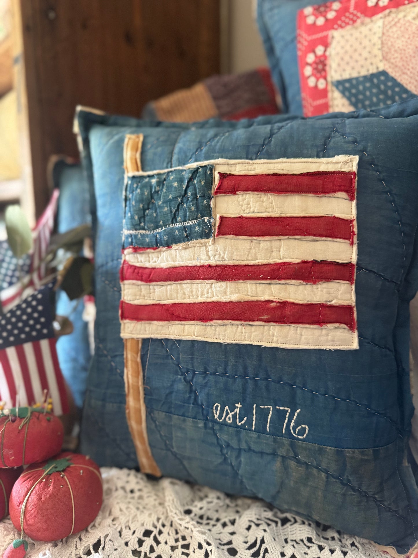 Scrappy Old Glory Pillow 9