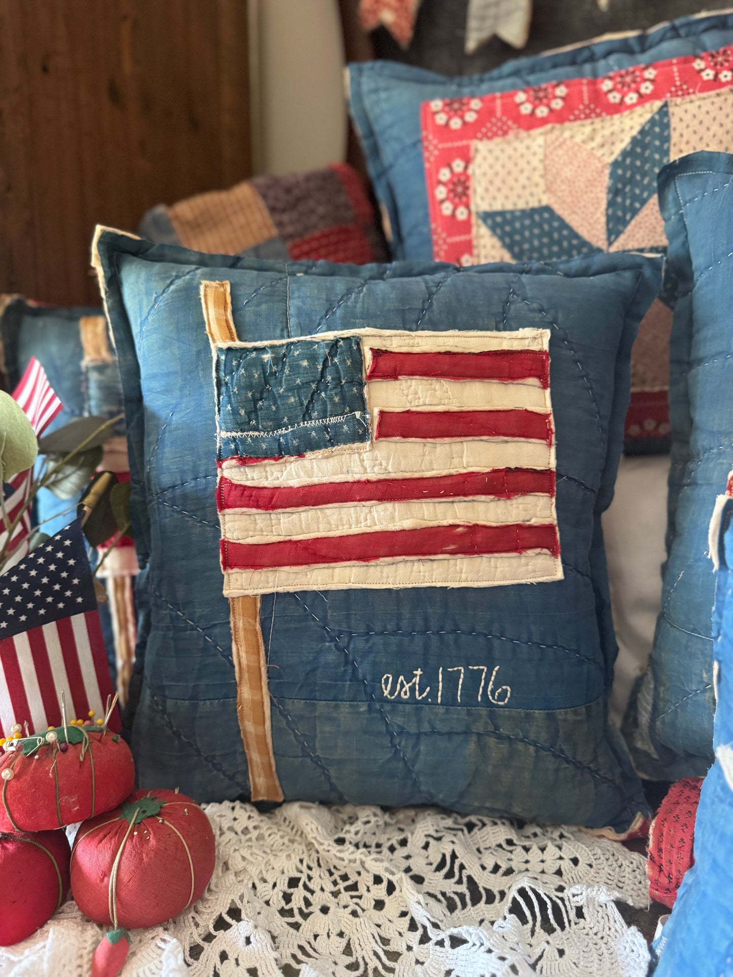 Scrappy Old Glory Pillow 9