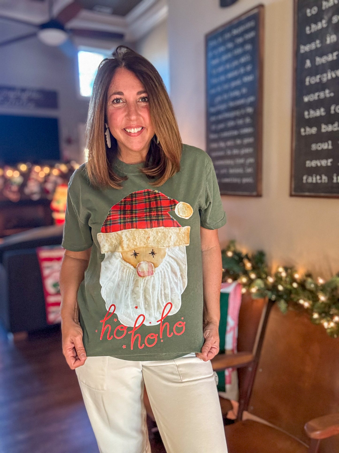 Santa Ho Ho Ho Tshirt - Long Sleeve - Crewneck - Hoodie