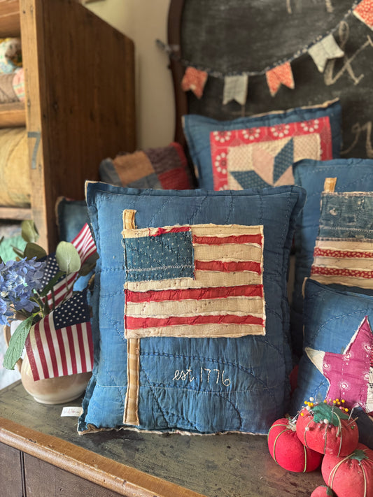 Scrappy Old Glory Pillow 7