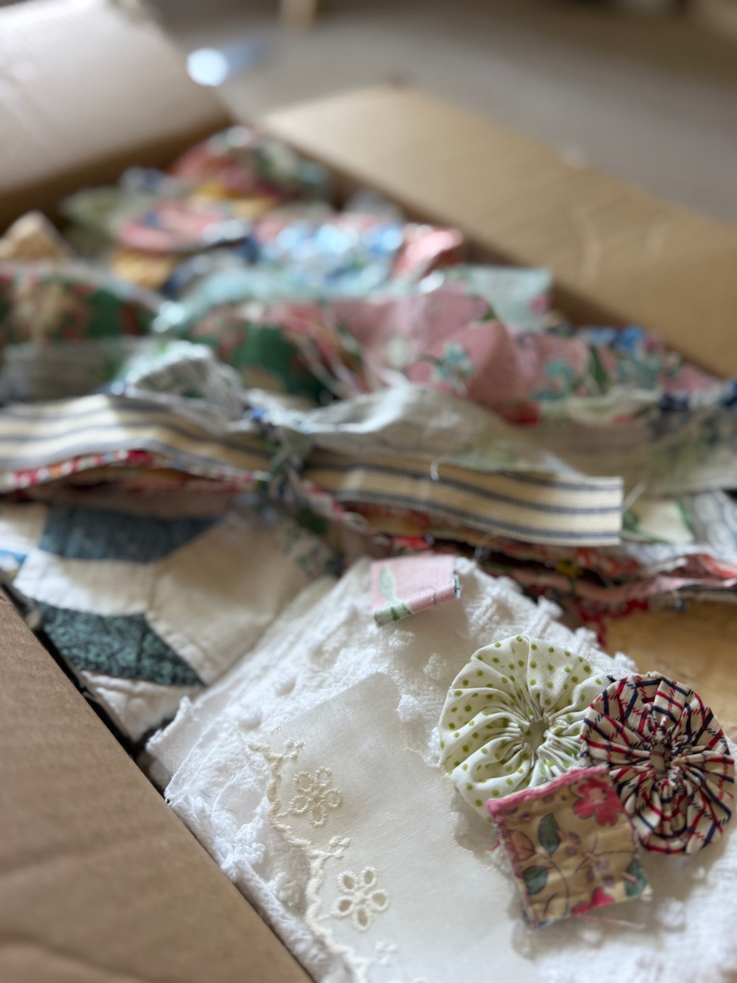 A Mystery Box Full of Fabric Scraps
