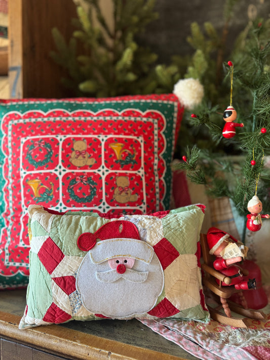 Handmade Felt Santa Mini Pillow 7