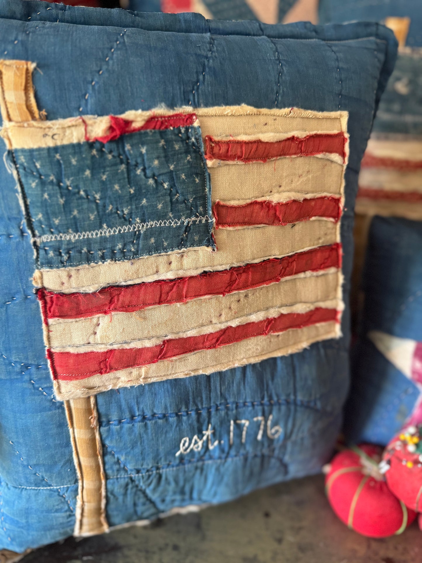 Scrappy Old Glory Pillow 7