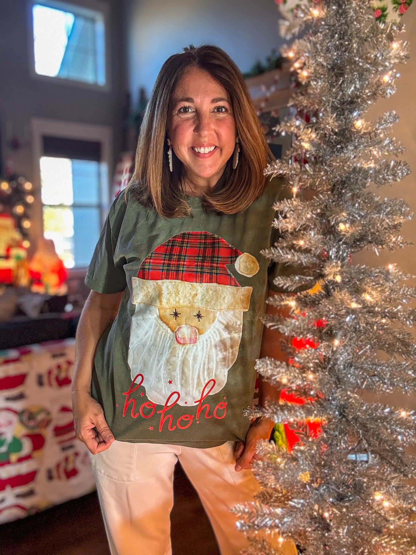 Santa Ho Ho Ho Tshirt - Long Sleeve - Crewneck - Hoodie