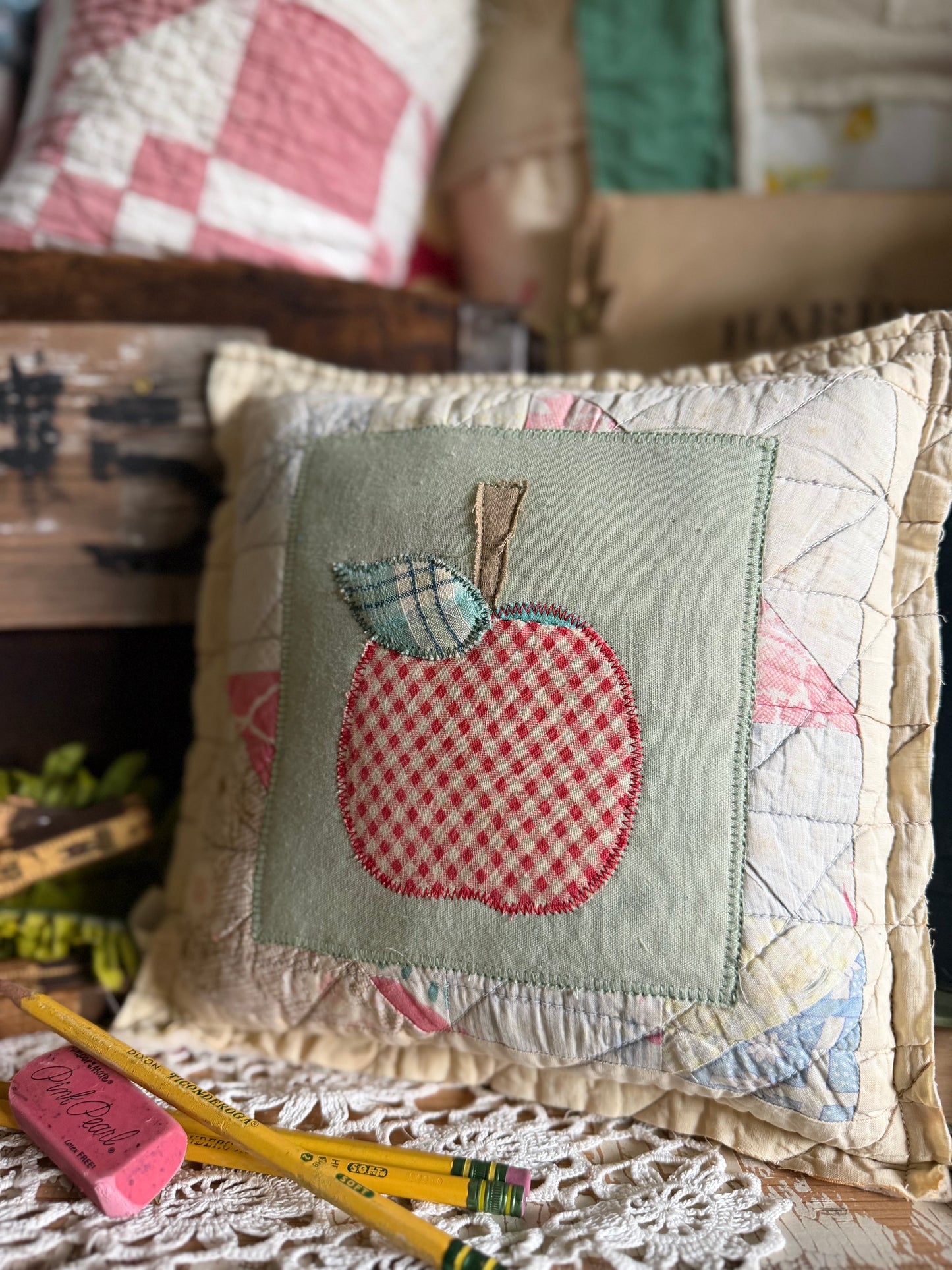 Apple a Day Pillow 6