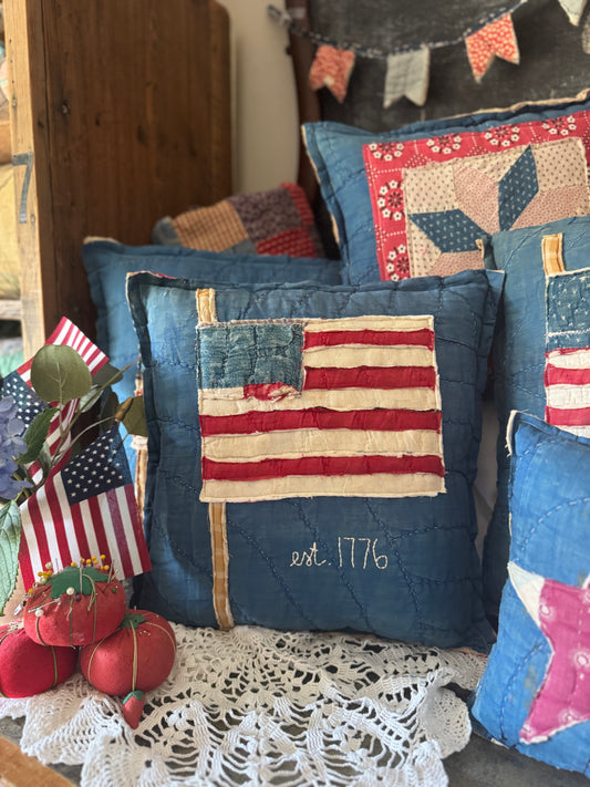 Scrappy Old Glory Pillow 11