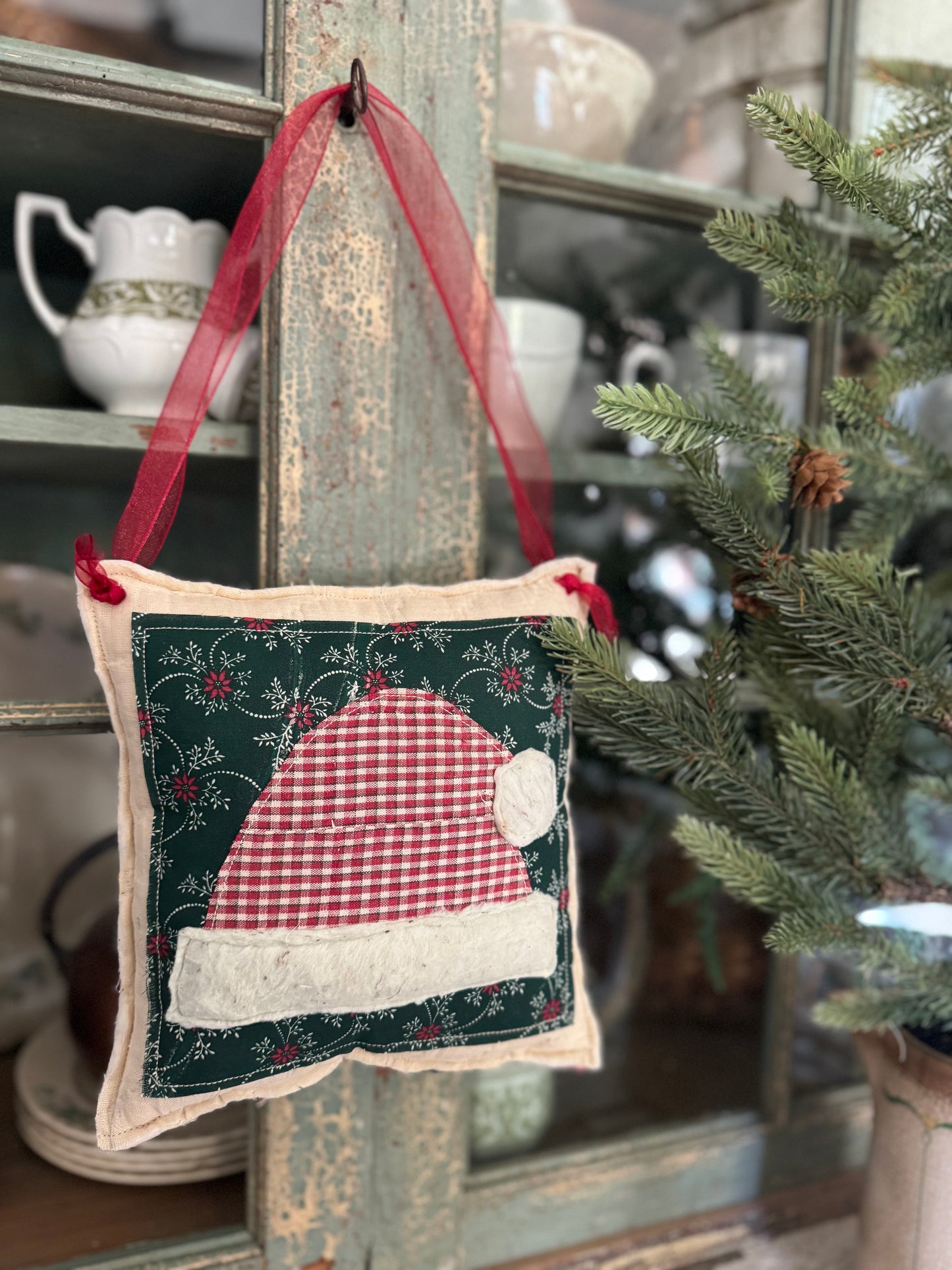 Hanging Mini Santa Hat Pillow