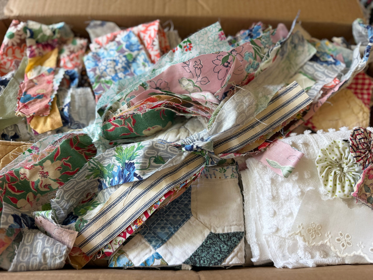 A Mystery Box Full of Fabric Scraps