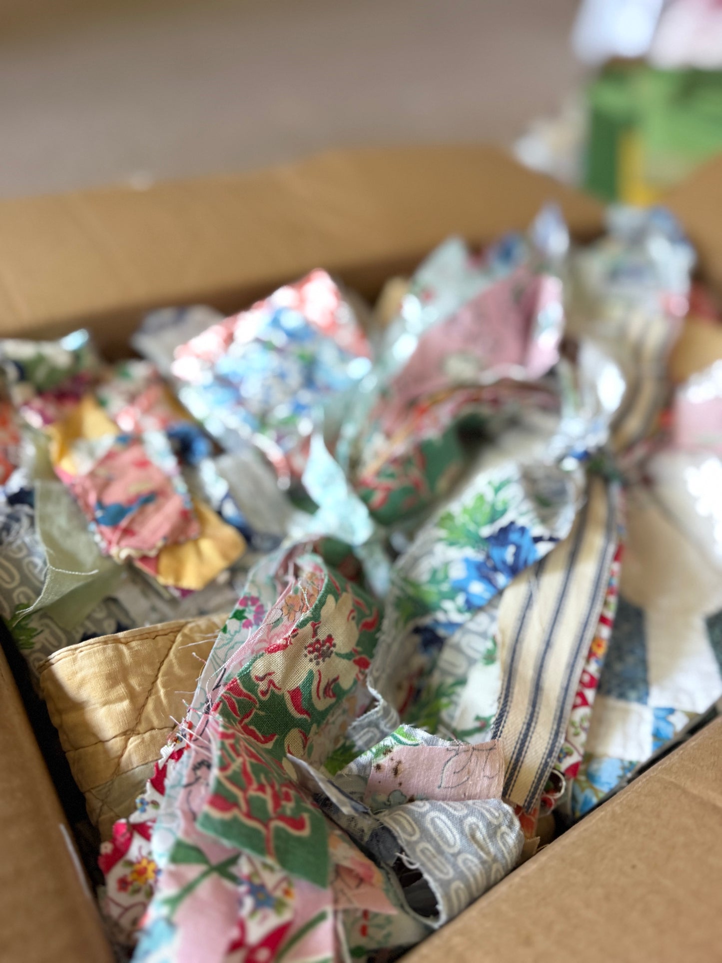 A Mystery Box Full of Fabric Scraps