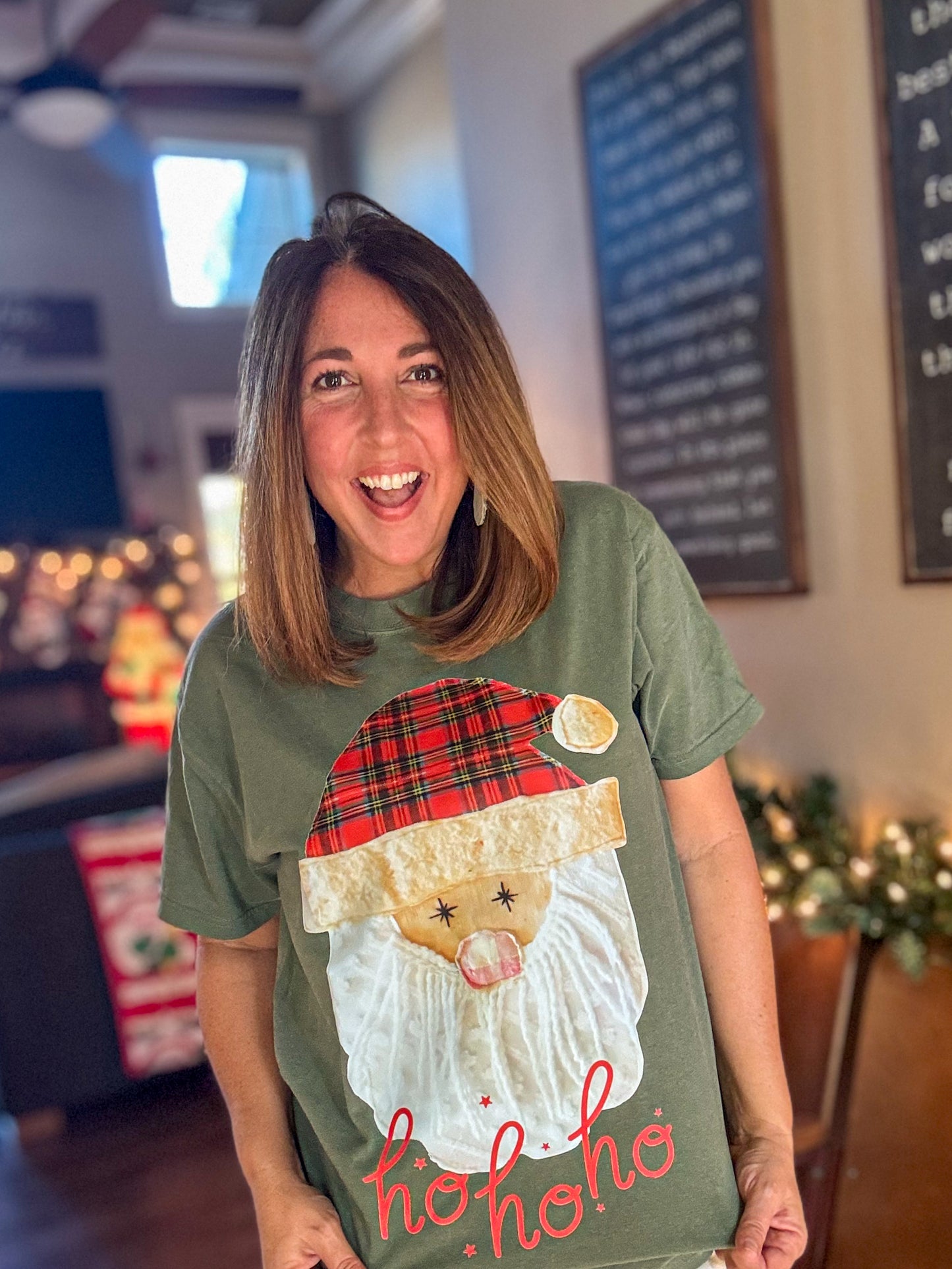 Santa Ho Ho Ho Tshirt - Long Sleeve - Crewneck - Hoodie