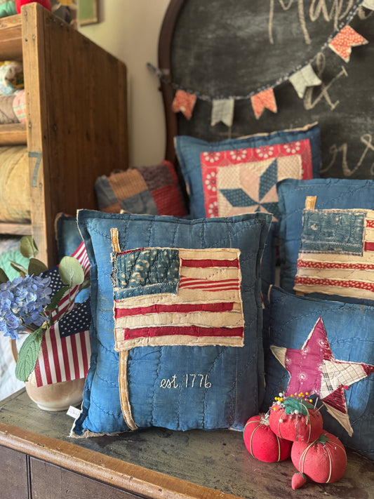 Scrappy Old Glory Pillow 8