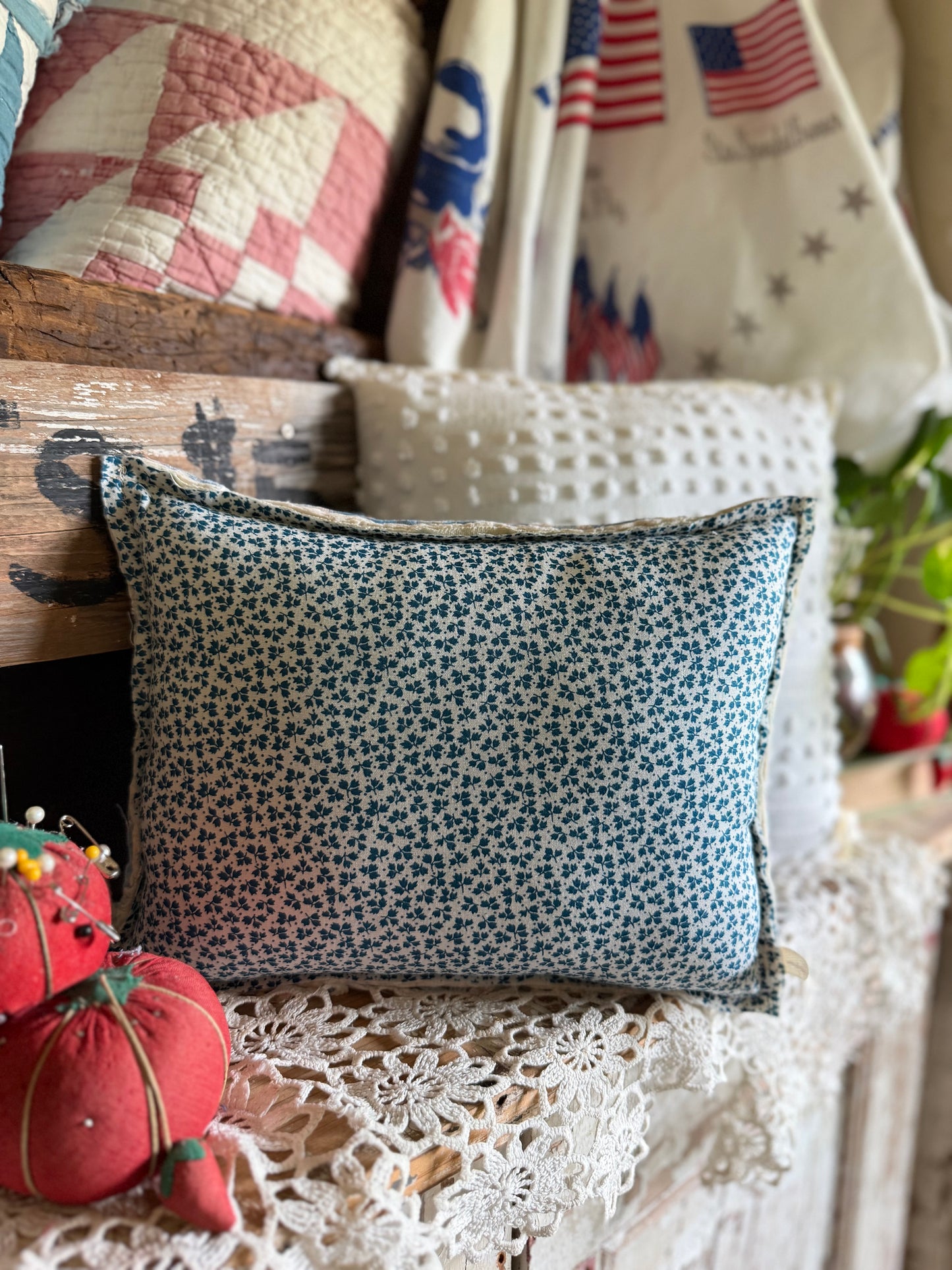 Red, White, and Bloom Pillow 4