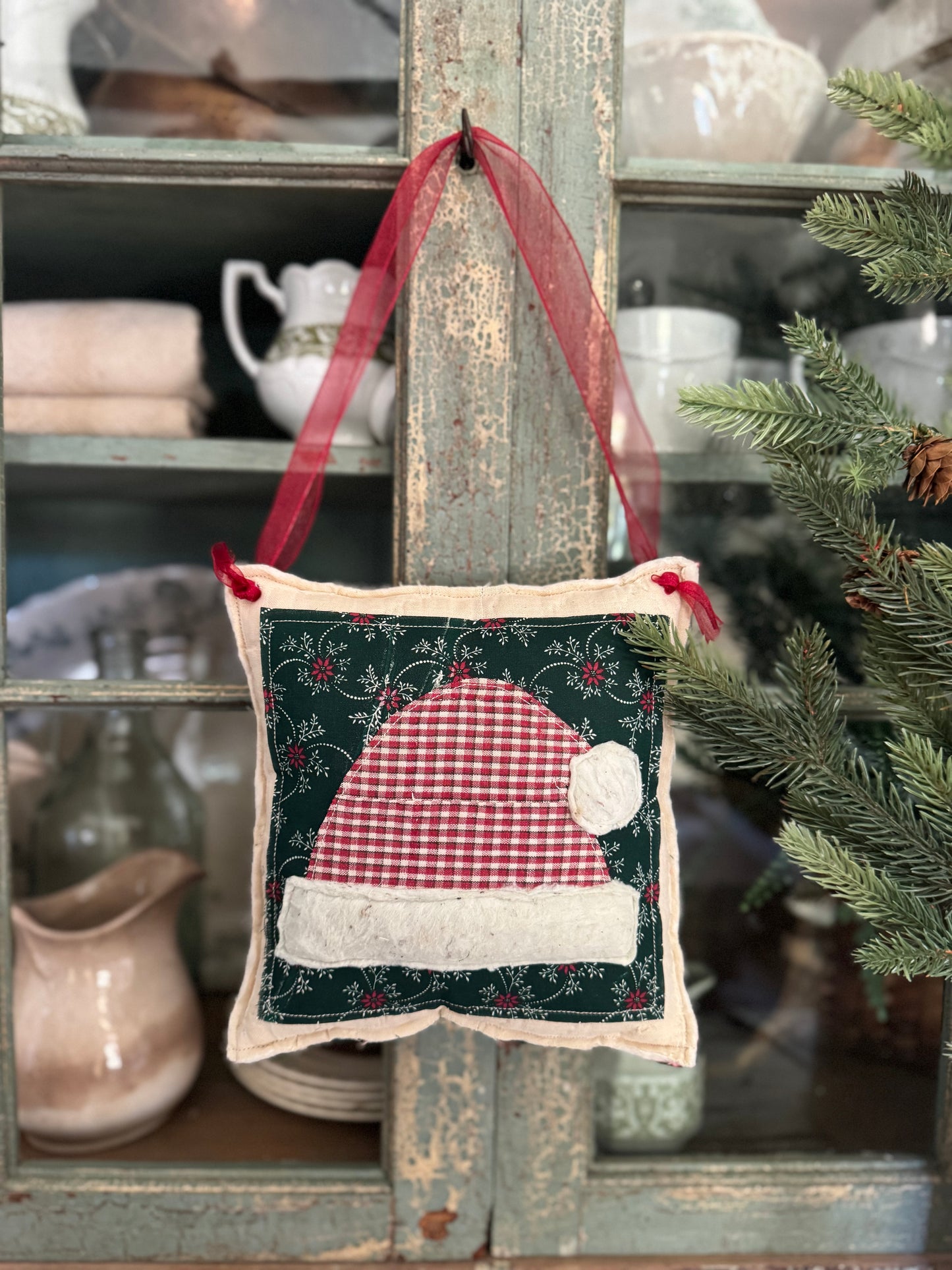 Hanging Mini Santa Hat Pillow