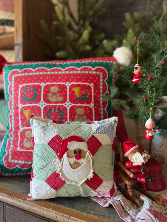 Handmade Felt Santa Mini Pillow 9