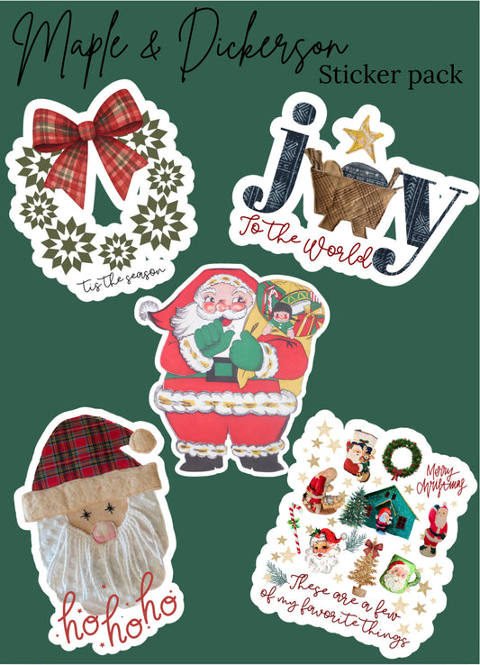 Maple & Dickerson Christmas Sticker pack!