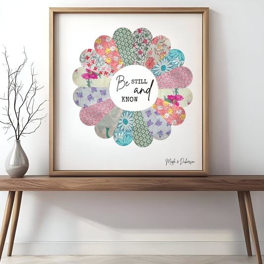 Maple & Dickerson Be still and know Framed Wood sign